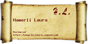 Hamerli Laura névjegykártya